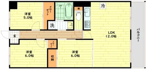 サンファースト京橋【2階】の間取り