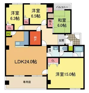 MU夙川【1階】の間取り