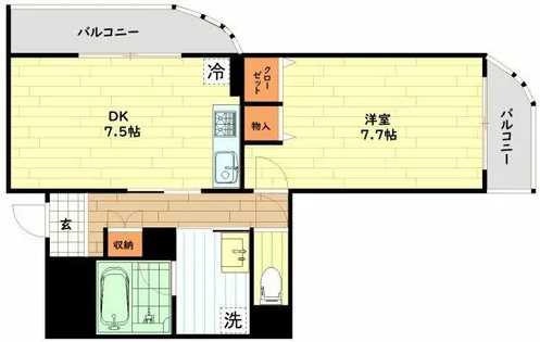 プルミエール関目【3階】の間取り