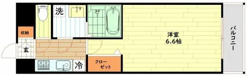 エスリード大阪ラ・リュール【14階】の間取り