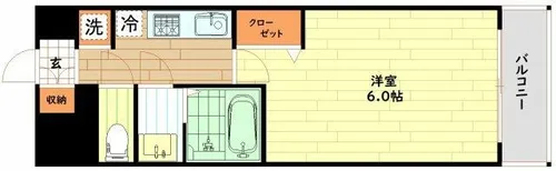 プレサンスOSAKA姫里ヴィオン【7階】の間取り