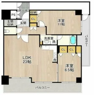 フェニックス日本橋高津【13階】の間取り
