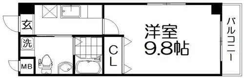 アートプラザ枚方【3階】の間取り