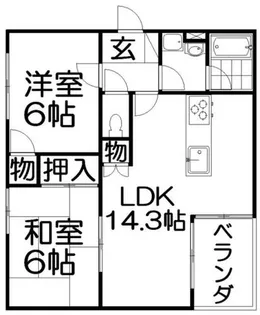 ルシール森田【2階】の間取り