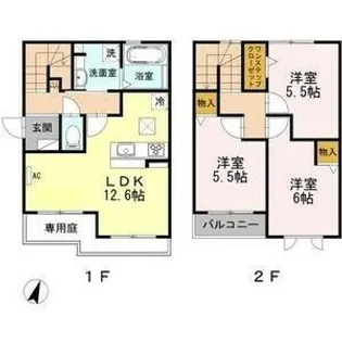 アヴァンセ松栄【1階】の間取り
