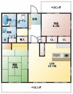 ボヌール【4階】の間取り