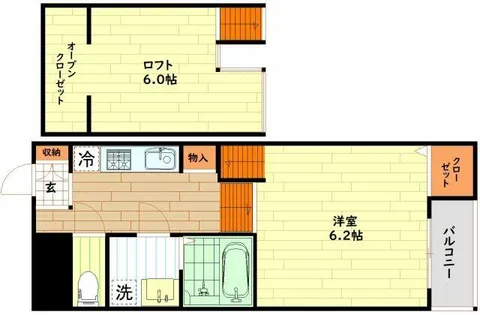 ピースフル姫島【1階】の間取り