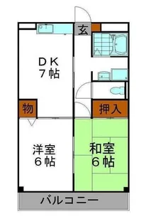 シャトレ手柄【203号室】の間取り