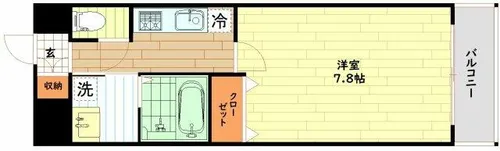 ファーストフィオーレ大阪ウエスト【5階】の間取り