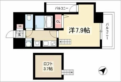 プレサンス名古屋駅前アクシス【10階】の間取り