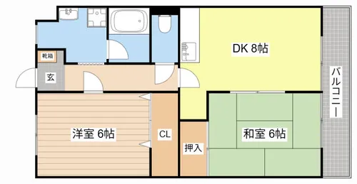 グランパレスドリーム【408号室】の間取り
