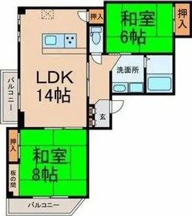 ファミール森後【2階】の間取り