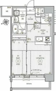 メイクス鶴舞Ⅱ【14階】の間取り
