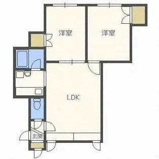 カパルアヴィラス【2階】の間取り