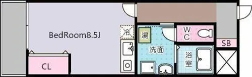プランドールMK小倉【5階】の間取り