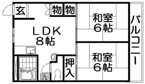 にしまちハイツ【2階】の間取り