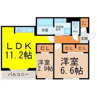 サニーコート平和【1階】の間取り