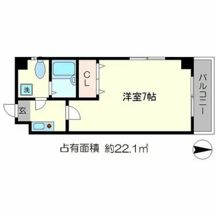 アネックス北白川【4階】の間取り