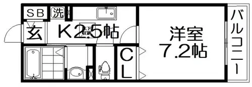 トミーハイツ【1階】の間取り