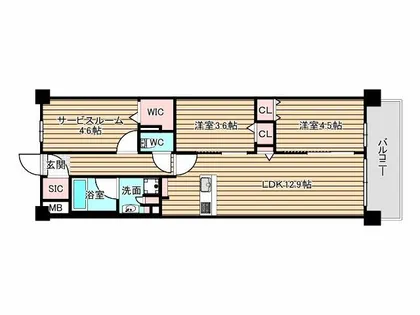 スプランディッド大阪NAMBA LINE【2階】の間取り