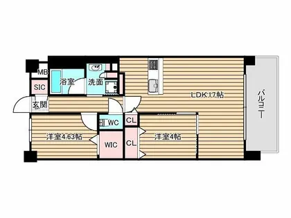 スプランディッド大阪NAMBA LINE【2階】の間取り