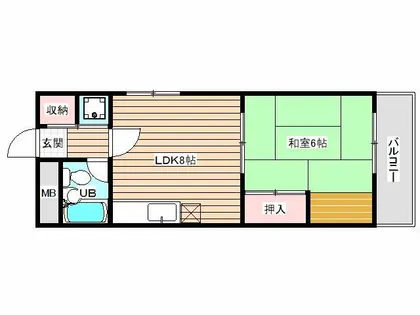 岡本ハイツ【3階】の間取り
