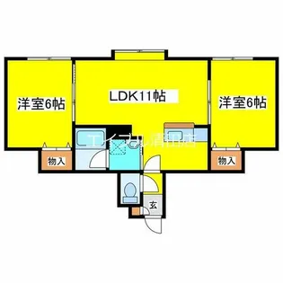 ルナ・ヒルズ【202号室】の間取り