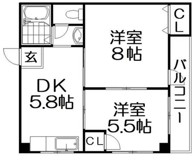メゾン天の川【2階】の間取り