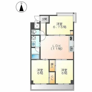パークアベニュー徳川【403号室】の間取り