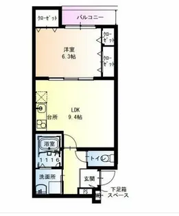 フジパレス北野田Ⅴ番館【1階】の間取り