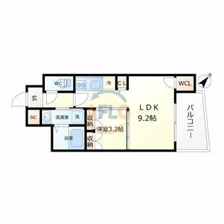 SERENiTE福島scelto【3階】の間取り