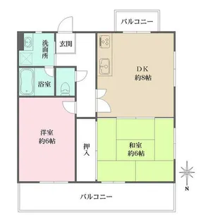 東灘プレイス【304号室】の間取り