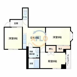 第3ハイツ卓【2階】の間取り