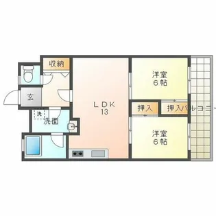エクシード舞子【3階】の間取り