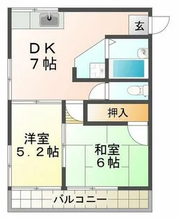 ハイツセイゲツ【2階】の間取り