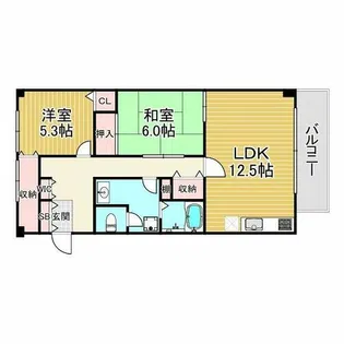夙川シャンボール【2階】の間取り