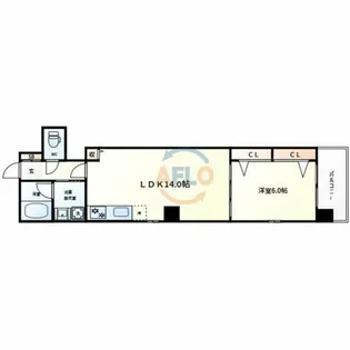 Broad阿倍野阪南町Residence【5階】の間取り