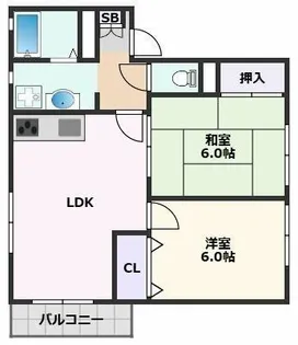 ファミーユ南が丘A棟【1階】の間取り