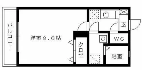 パティオ上津【1階】の間取り