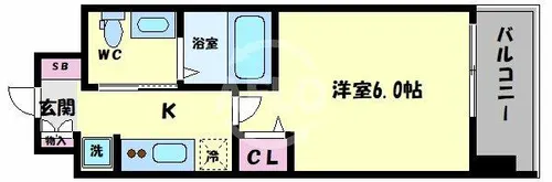 ラクラス阿倍野元町【8階】の間取り