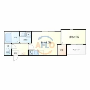 ハーモニーテラス住吉Ⅱ【3階】の間取り