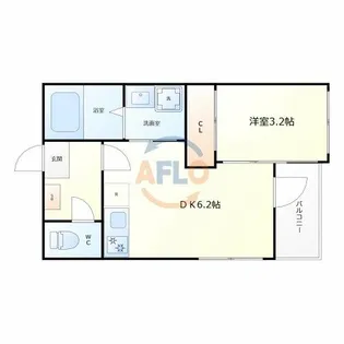 ハーモニーテラス住吉Ⅱ【2階】の間取り