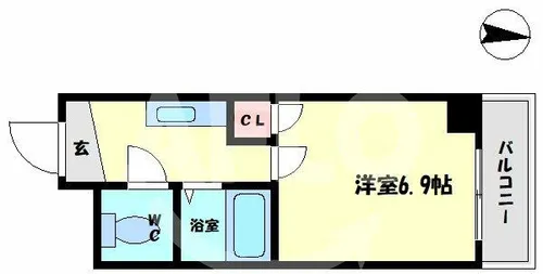 フォレストスクエア西長堀【11階】の間取り