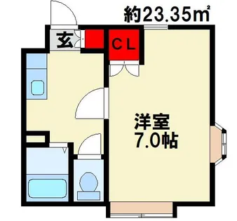 ルクール南鷹見【101号室】の間取り