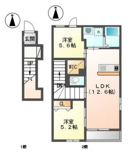 ノースショア【2階】の間取り