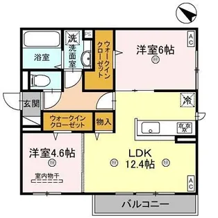 グランヴェールⅥ【305号室】の間取り