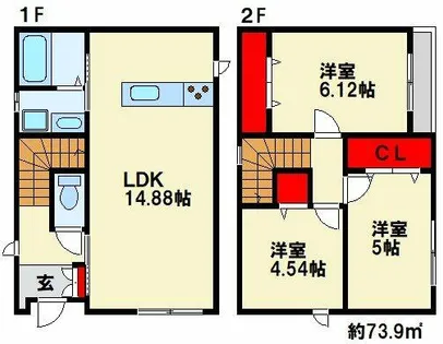 福岡県北九州市門司区寺内2丁目【一戸建】の間取り