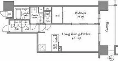 オーパスレジデンス名古屋ステーション【5階】の間取り