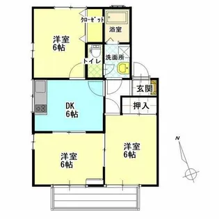 きららハイツ B棟【2階】の間取り