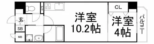 ラ フォート城北公園【7階】の間取り